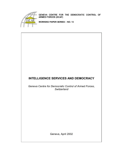 INTELLIGENCE SERVICES AND DEMOCRACY