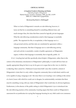 Kusch, M (2006) A Sceptical Guide to Meaning and Rules