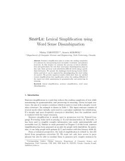SimpLe: Lexical Simplification using Word Sense Disambiguation