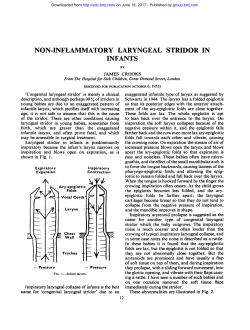 non-inflammatory laryngeal stridor in infants