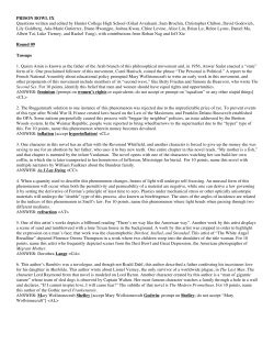 PRISON BOWL IX Questions written and edited by Hunter College