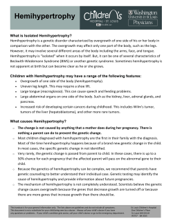Hemihypertrophy - St. Louis Children`s Hospital