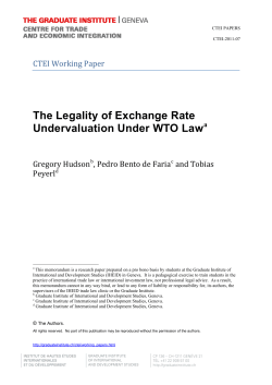 How Preferential is World Trade - Graduate Institute of International