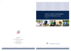 A Basic Guide for Shareholders about the