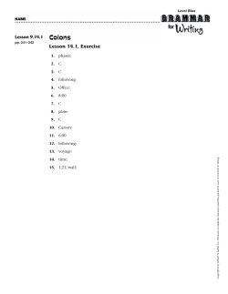 Colons - Northern Highlands