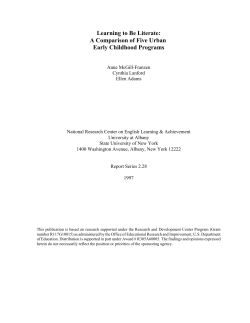 Learning to Be Literate