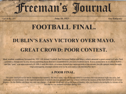 1921 GAA Football Final Match Report