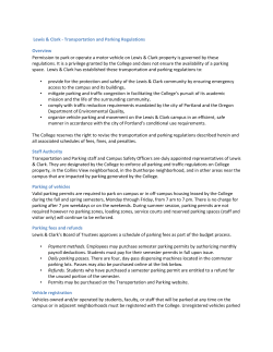 Transportation and Parking Regulations
