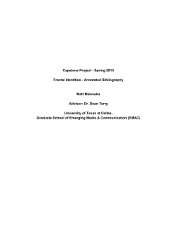 Capstone Project Spring 2015 Fractal Identities Annotated