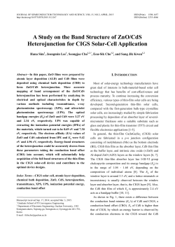 A Study on the Band Structure of ZnO/CdS Heterojunction for