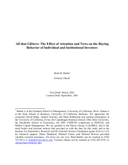 All that Glitters: The Effect of Attention and News on the Buying