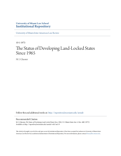 The Status of Developing Land