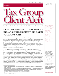 Finance Bill May Nullify Vodafone Decision