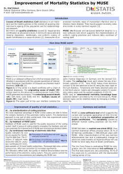 Poster about improvement of mortality statistics by MUSE