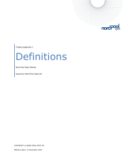 Definitions - Nord Pool Spot