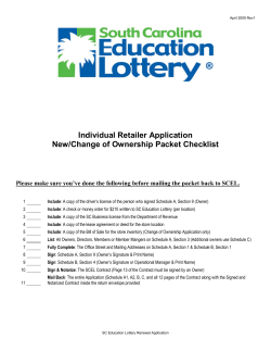 Individual Retailer Application New/Change of Ownership Packet
