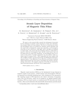 Atomic Layer Deposition of Magnetic Thin Films