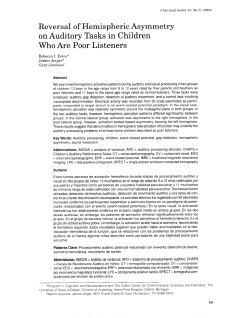 Reversal of Hemispheric Asymmetry on Auditory Tasks in Children