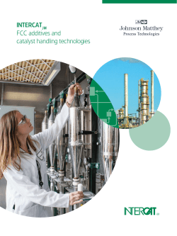 INTERCAT JM FCC additives and catalyst handling technologies