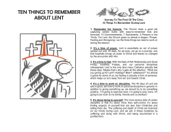 ten things to remember about lent