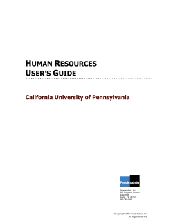 human resources user`s guide