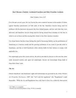 Accidental Franchises And Other