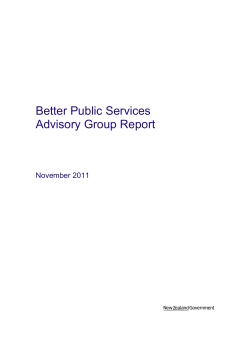 Better Public Services Advisory Group Report