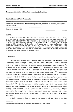 Nucleosome dissociation and transfer in concentrated sah solutions