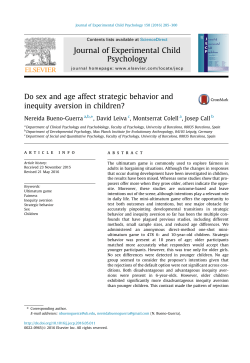 Do sex and age affect strategic behavior and inequity aversion in