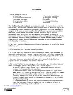 Unit 5 Review 1. Define the following terms: a. Ernst Mayr b