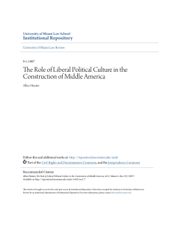The Role of Liberal Political Culture in the Construction of Middle
