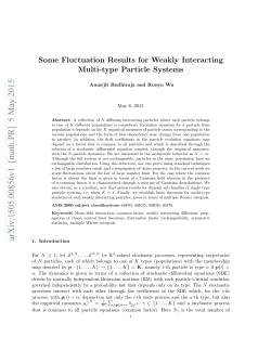 Some Fluctuation Results for Weakly Interacting