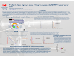 Krypton isotopic signature study of the primary coolant of