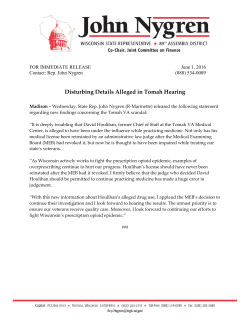 Disturbing Details Alleged in Tomah Hearing