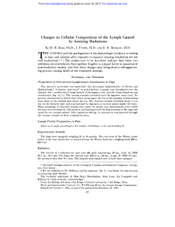 Changes in Cellular Composition of the Lymph Caused by Ionizing