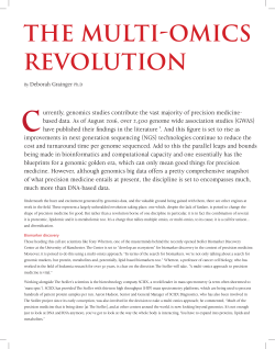 The Multi-Omics Revolution