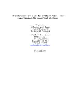 Histopathological features of Eliza Jane Scovill`s and Destiny