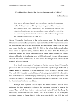 1 Why did a military dictator liberalize the electronic media in