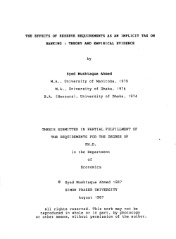 The effects of reserve requirements as an implicit tax on banking