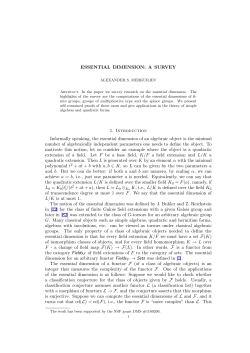 ESSENTIAL DIMENSION - UCLA Department of Mathematics