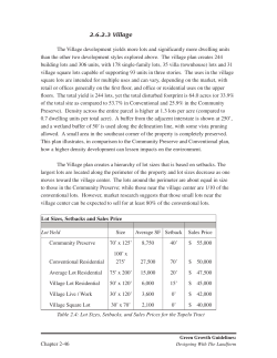 2.6.2.3 Village The Village development yields more lots and