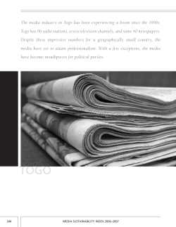 The media industry in Togo has been experiencing a boom since