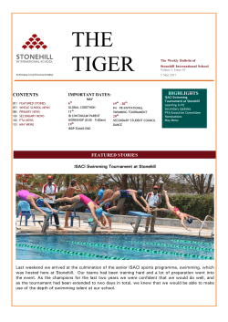 the tiger - Stonehill International School
