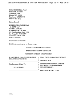 2 Consolidated Complaint for Violations of the Federal Securities