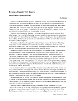 Genesis, Chapter 12, Essays