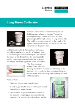 Narrow Beam or Light Column Housing Assembly