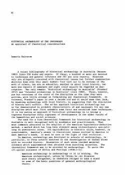 Historical archaeology at the crossroads