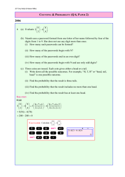 6 (a) Evaluate 5 8 3 4 8 4 &minus; . (b) Niamh uses a password formed