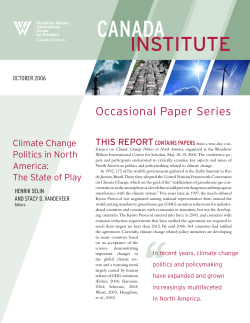 Climate Change Politics in North America