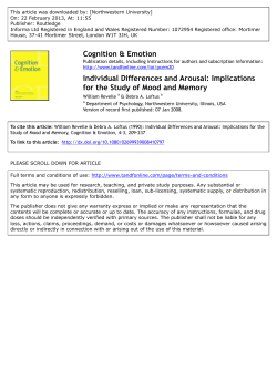 Individual Differences and Arousal